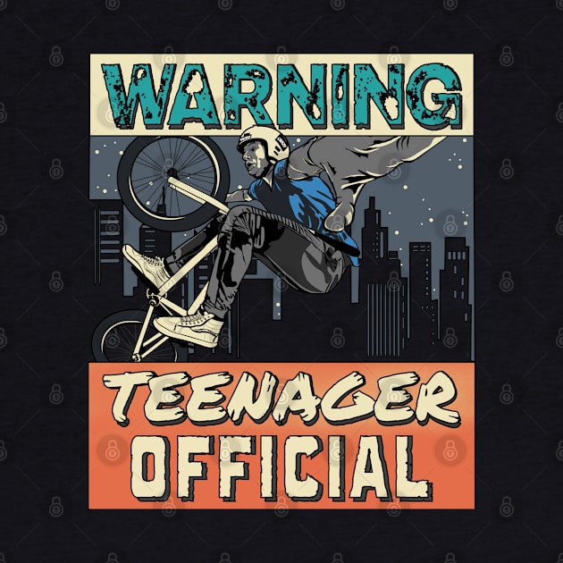 13th Birthday Warning Official Teenager by PunnyPoyoShop